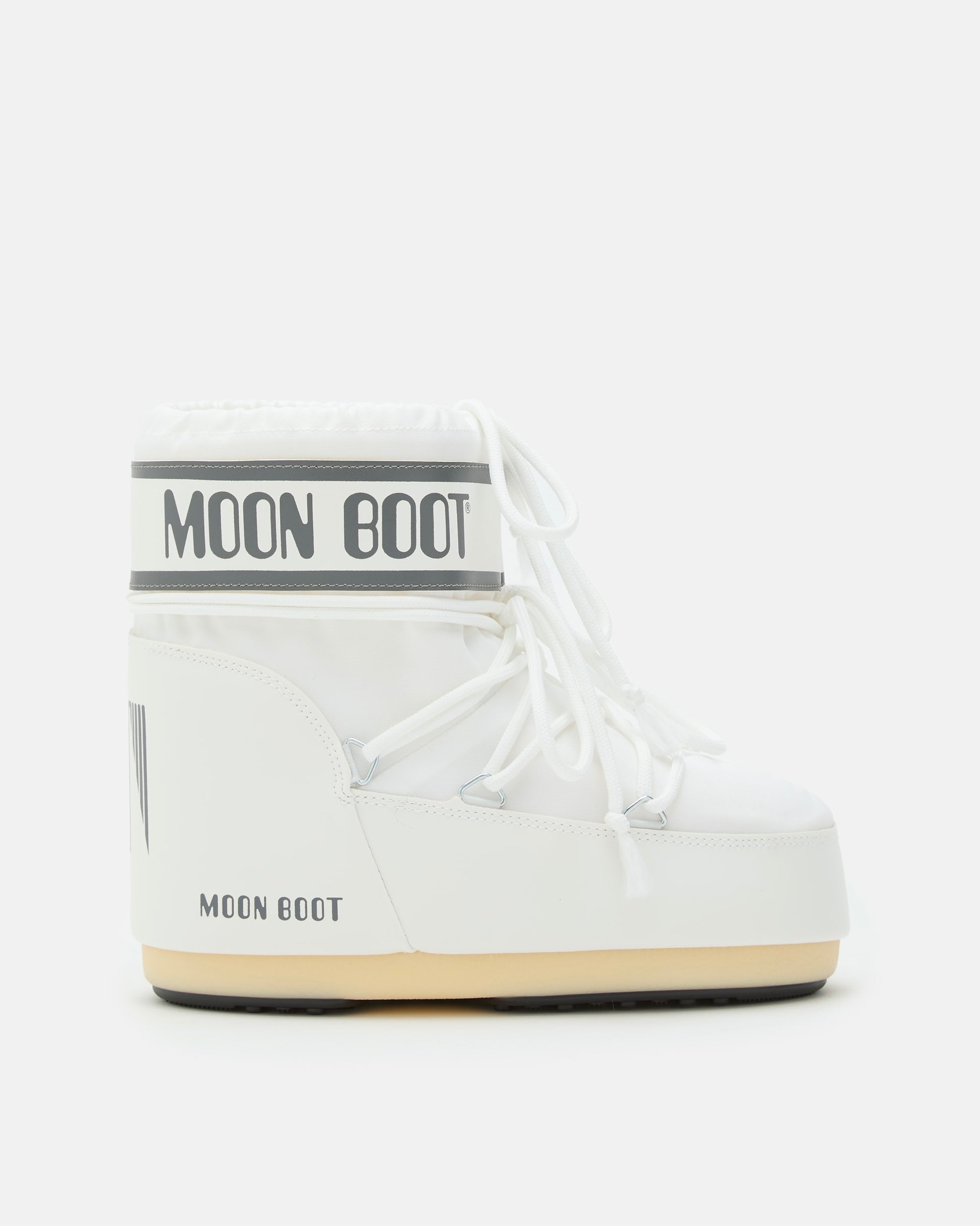 MOON BOOTS - ICON LOW WHITE NYLON BOOTS