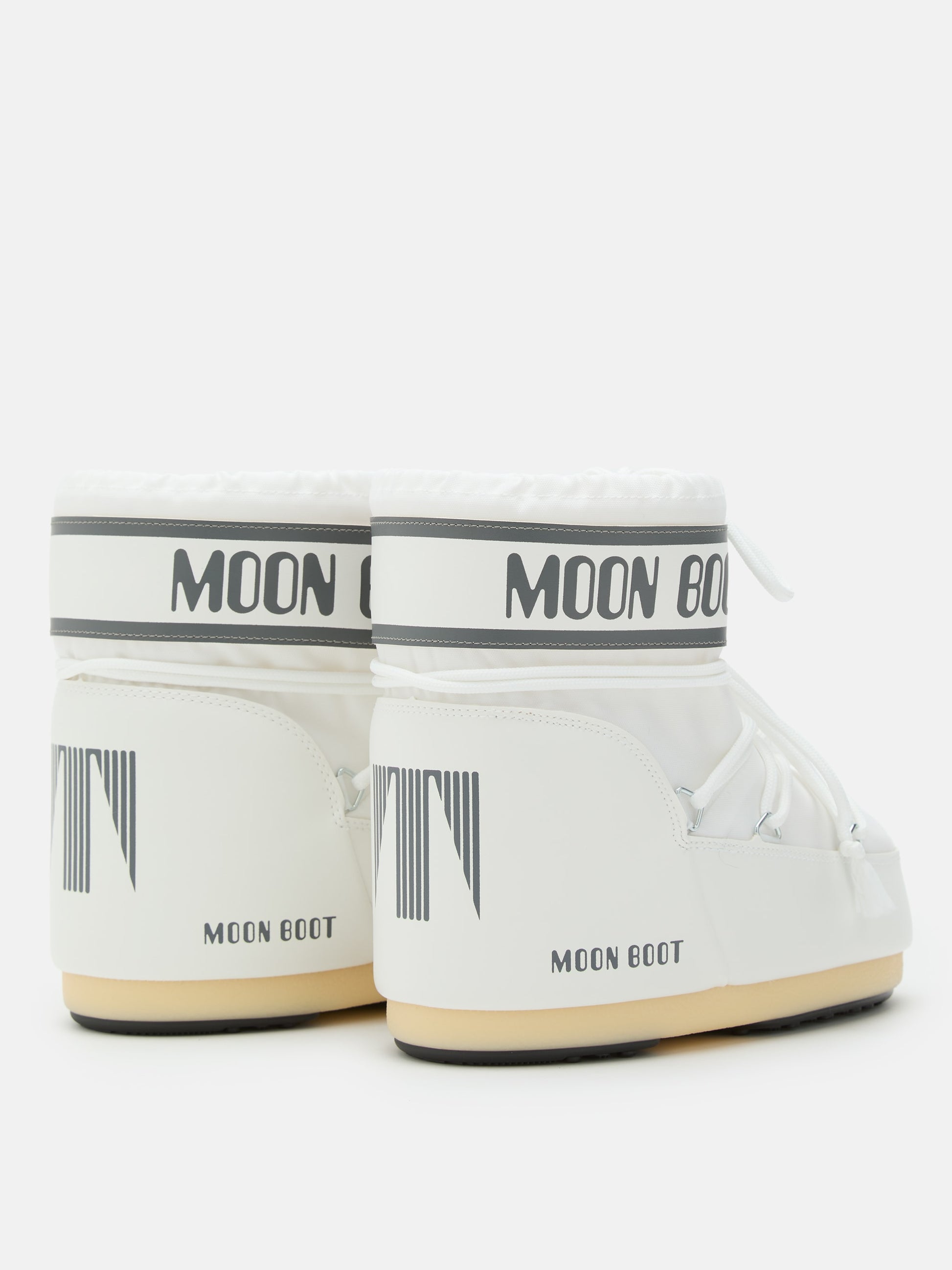 MOON BOOTS - ICON LOW WHITE NYLON BOOTS