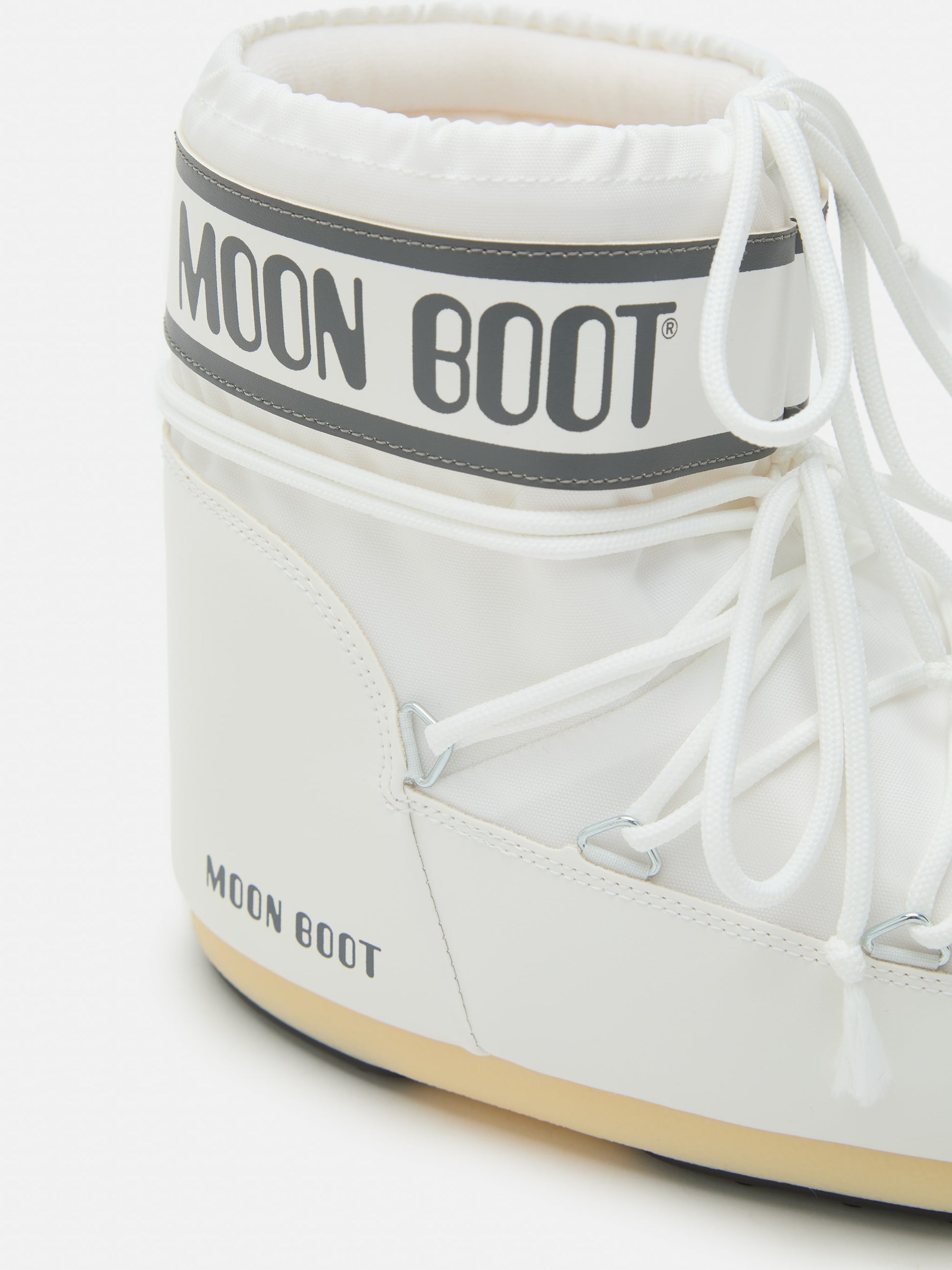 MOON BOOTS - ICON LOW WHITE NYLON BOOTS