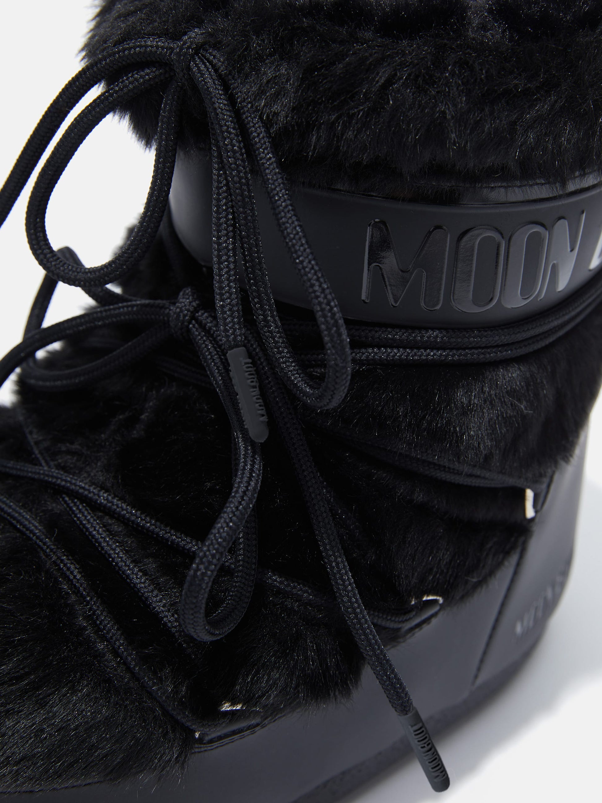 ICON LOW BLACK FAUX-FUR BOOTS